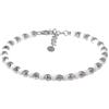 Youjoy Bracciale Argento 925 con Perline in Vetro Bianco, Small