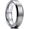King Will, anello nuziale o di fidanzamento, da uomo, in carburo di tungsteno, largo 6 mm, con bordi smussati e vestibilità comoda e tungsteno, 20,25, cod. OY-R027-9.5