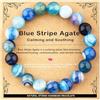 AD Beads - Braccialetto fatto a mano da 4 mm, 6 mm, 8 mm, 10 mm, pietra naturale per la pace e la tranquillità, meditazione, yoga, guarigione e energia, regalo unisex, 4 mm