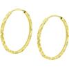 TIME ROAD Creole Donna LG00138/12 | Creole in Oro 9K, Leggeri, Comodi e Resistenti, Chiusura Sicura Invisibile, Creole Dorate, Basics