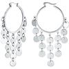 Bling Jewelry Moda Boho Sequin Coin Dangle Grandi Orecchini A Cerchio Per Le Donne Adolescenti In Tonalità Argento Placcato Oro Rosa In Acciaio Inox 3 Pollici Di Diametro