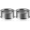 Gualiy 2 Pezzo Dilatatore 22mm, Dilatatori Tunnel G23 Titanio Doppia Svasata Orecchino Dilatatore Uomo, Argento