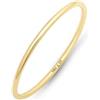 Amberta Anello Donna Oro Massiccio 9 Carati Italiano, Anello Sottile Oro Giallo 1 mm Impilabile, Fedina Minimalista Pollice Mignolo: Fedina Liscia Misura 17