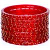 JD'Z COLLECTION Set di 12 braccialetti indiani fatti a mano, in vetro, stile tradizionale, da donna, 2.4 (Inner Dia-2.25), Vetro, Nessuna pietra preziosa