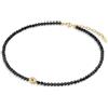 COAI Collana Donna Pietre Naturali con Occhio Turco Portafortuna, Perline Sfaccettate 4 mm, Regolabile 40+5cm, Acciaio Inox Placcato Oro 18K, Collana Elegante con Scatola Regalo