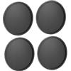 BAFOVY 4 Pezzi di Coprimozzo Centrale in ABS per Coprimozzo Ruota Auto, Diametro Esterno 62 Mm, Diametro Interno 47,5 Mm, Sostituzione del Cerchione a Scatto per i Proprietari di veicoli. (BLACK)