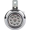 aqxreight Clacson a Tenuta Stagna, Clacson Universale per Moto, Motocicletta, Disco, Clacson Elettrico a Tenuta Stagna, 105 DB, Forte, 12 V, 85 Mm, con Copertura Cromata a Nido d'ape.