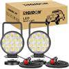 RIGIDON 2x faro da ricerca led, luce da lavoro con magnetica 4 pollici 42W | 12V 24V, cavo 5 metri, interruttore accendisigari, per auto fuoristrada, camion SUV UTE 4x4 barca, floodlight, 6000K bianca