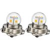 Ruiandsion P26S - Faro LED di ricambio per moto, 3030, chip 12SMD 6-30 V, senza polarità, colore bianco caldo, 3000 K, per moto, confezione da 2