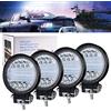 Biqing 4PCS 72W Faro da Lavoro LED, Faretti LED Off Road Flood Luci da Lavoro Luce Ausiliaria 12V 24V Fendinebbia Luci Faretti Supplementari 7200LM per Moto Truck ATV SUV UTV Boat