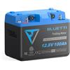 BLUETTI 12,8V 100Ah LiFePO4 per motore da traina con Bluetooth, BMS 300A integrato, autoriscaldamento, 6000+ cicli, IP65 impermeabile e antipolvere, durata 10 anni per camper, barche e solare off-grid