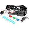 SKYWORLD LED Light Bar Barbing Cablaggio Kit, 40a 12 V DC 4 Leads LED Light Relay Fusibile On/Off Strobe Flash Telecomando Telecomando Cavo di lavoro Cablaggio Cablaggio Kit