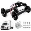 Afenau Tromba Camion 12V, Afenau 600 dB Trombe Bitonali con Compressore, Clacson Auto Kit per Veicoli 12V Camion, Auto, Treni, Barche, SUV (Nero)