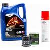 Gazoobike Kit di manutenzione cambio olio standard per HONDA VT 600 C Shadow dal 1988 al 2000 - E.LF MOTO 4 ROAD 10w40 4L