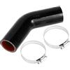 A ABSOPRO Tubo Refrigerante In Silicone Nero Rosso 1 Set Per Auto | Diametro Interno 35mm Lunghezza 90mm Gradi 45 Spessori 5mm -60~300℃ 1MPa Antigelo Olio Freni 1 Tubo 2 Morsetti