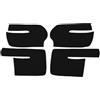 HOLIV Accessori Interni Per VW Per Touran 2006-2015 4 Pezzi In Pelle Microfibra Porta Interna Pannello Porta Bracciolo Copertura Trim Car Trim Strip (Colore : 4x Door Panel Black)