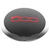 HWBZDPZQD Coprimozzo da 133 mm, copripolvere, for cerchi Fiat 500, coprimozzo centrale, codici 68078419AC, 68078421AC, 51884863(BlackRed)