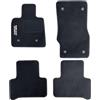 Auto Accessori Lupex Tappetini Auto Compatibili con Stelvio 2017-2024 | Set 4 Pezzi Anteriori e Posteriori, 6 Clip di Fissaggio, Tappeti Sagomati in Moquette, con Ricamo Lato Guida, Antiscivolo