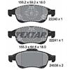 TEXTAR Kit pastiglie freni Anteriore con segnalatore acustico usura 2224001 Compatibilità con FIAT 500X 334, JEEP Renegade SUV BU, B1