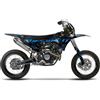 Arider Decorazione moto adatta per Fantic XMF 50/125 anno di costruzione 2025-2026 - Kit grafica moto Decal Kit Tuning Pellicola - Antigraffio resistente ai raggi UV - Racing Graphic Kit | Blu