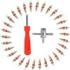 MCSQK Kit di Strumenti per Valvole Pneumatici, MCSQK 102 Pezzi Set di Strumenti per Riparazione con Valvola Core Pneumatico, Singola Testa, 4-1 Strumento di Riparazione in Acciaio per Auto Moto Camion