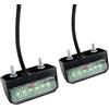 Yuanjoy LED Luce targa luminosa, luce targa 12V / 24V, lampade posteriori universali impermeabili per camion o barca rimorchio per auto, modello A (2 pezzi)