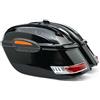 SPAAN Borse laterali rigide moto nero lucido abs per moto custom 50 litri x2 con staffe