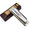 ADIYA Blues Harmonica Arpa Bocca Organo 10 Fori 20 Tono 1072-C Chiave Diatonica Blues Armonica con Shell, Giocatori Professionali, Professionisti, Bande, Studenti, Principianti e Armonica per Bambini