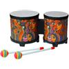 Generico Bongo per bambini, tamburi Bongo per adulti | Strumento a percussione Giocattolo musicale a tamburo per bambini | strumenti musicali in legno con 2 bacchette colorate, regalo di compleanno di Natale