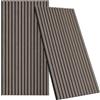 Paluplus Set 2 Pannelli Fonoassorbenti con Doghe Effetto Legno, Misura 120x60 cm - 1,44 ㎡, Pannello 3D Spessore da 2,1 cm, Rivestimento Acustico Decorativo per Pareti e Soffitti -4542M -11 (Grigio)