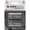 AgfaPhoto Batteria alcalina Ultra -C LR14 Baby 2 pezzi