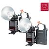 PIXAPRO Hybrid360 Wistro AD360II-N - Kit doppio compatibile con Nikon portatile nudo lampadina flash location stroboscopica 360 Ws HSS alimentato a batteria GN 80 m per eventi di matrimonio, Canon, Nikon, Sony, Olympus, Panasonic, Fuji (HyBRID360 Twin …
