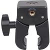 CENGPXGH Morsetto regolabile con due basi filettate da 1/4 per action camera su tubi rotondi diametro 15-50 mm per montaggio fotocamera moto clip ingranaggi video