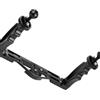 Generico Compatibile con la custodia subacquea for fotocamera Vassoio a doppia maniglia in alluminio(Black)