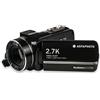 Agfaphoto - Videocamera - Realimove CC2700 - 2.7K Ultra HD, Schermo Touch IPS da 3, Zoom Digitale 18X, Luce LED & Telecomando, Stabilizzazione DIS, Batteria al Litio - Nero