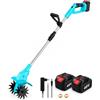 Generico Motozappa a Batteria 48V Brushless, Motozappa Elettrica Cordless con Asta Regolabile in Acciaio Inox, Mini Motozappa da Giardino per Orto e Terreno, 2 Batterie 48V e Caricabatterie Inclusi