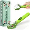 EduPlayte Acchiappainsetti Verde, Strumento per Catturare Insetti, Trappola Gentile Cattura e Rilascia per Ragni, Api, Vespe, Mosche, Insetti Striscianti - Lungo Manico 20cm, Controllo Umano dei Parassiti