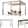 ACXIN Pergola 3 x 4 m, beige con tetto scorrevole, gazebo da giardino, tettoia autoportante, telaio in acciaio, poliestere rivestito in PA, impermeabile, protezione solare, ideale per giardino