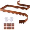 VEVOR Bordatura per Aiuola Rialzata da Giardino 101,6 x 15,2 cm Confezione da 6 pezzi, Set Recinzione per Aiuola Orto Prato Fiori Piante Paesaggistica Sentieri in Acciaio Corten, Bordura Giardinaggio