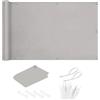 HNBFKD Frangivisto Balcone - 2.5x1M/250x100CM Grigio chiaro - Protezione Privacy, Vela ombreggiante Anti-UV, Antivento e Impermeabile Copri Ringhiera per Giardino Terrazza con Occhielli e Fascette
