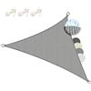 Sol Royal Tenda a Vela Ombreggiante Triangolare HDPE Parasole Giardino UV | 500x500x700cm Grigio traspirante protezione e raggi UV tendone tende SolVision Vele permeabile all'acqua Shade Sails HS9