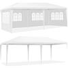 KOMFOTTEU Tenda da Giardino, 3 x 6 m, Portatile, con Borsa per Trasporto, Gazebo Pieghevole con Pareti Laterali e Finestre, Tenda da Giardino per Feste, Bianco