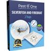 Pest O One Silverfish Exterminator Pack - 2 trappole atossiche per pesciolini d'argento | Proteggi la tua casa dai parassiti nocivi | Controllo rapido ed efficace per i pesciolini d'argento | Sicuro per animali