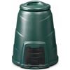 Oipps Invopak - Bidone di compostaggio da giardino in plastica riciclata da 220 litri con portello e coperchio antivento pronto all'uso - Verde
