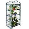 Baroni Home Serra da Giardino con Copertura in PVC Trasparente, Telaio in Acciaio Resistente, Porta Avvolgibile con Cerniera, Protezione da Pioggia, Vento e Uccelli (4 Ripiani)