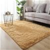 Highdi Tappeto Salotto Moderno Colore Solido Avanzato Tappeto Shaggy a Pelo Lungo Tappeto Camera da Letto Soffice Antiscivolo Lavabile Tappeti Moderni per Soggiorno (50x200cm,Cachi)