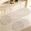 Highdi Tappeto Cucina Antiscivolo Tappeto Passatoia Cucina Lavabile Tappeto da Cucina Lungo Tappeti Runner Asciugatura Rapida Tappeto Corridoio per Ingresso Soggiorno Bagno (50x80cm,Beige)