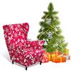 Highdi Copripoltrona con Orecchie 1 Posto Rosso Copripoltrona Decorativo Natalizio con Fodera per Cuscino Elasticizzato, Copri Poltrona Protettiva Antiscivolo Universale (Piccola Campana)