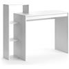 Vicco Scrivania con ripiani Leo, Bianco, 110 x 40 cm