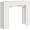 Itamoby, Consolle allungabile 90x25/181 cm Slick bianco frassino